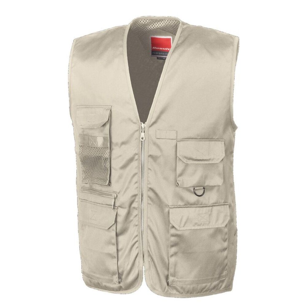 WORK-GUARD by Result Unisex Adult Adventure Safari Vest / Camel